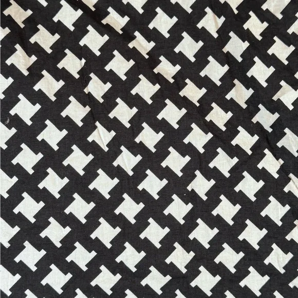 Merona Black & White Geometric Print Button Front Blouse XXL - Picture 5 of 11